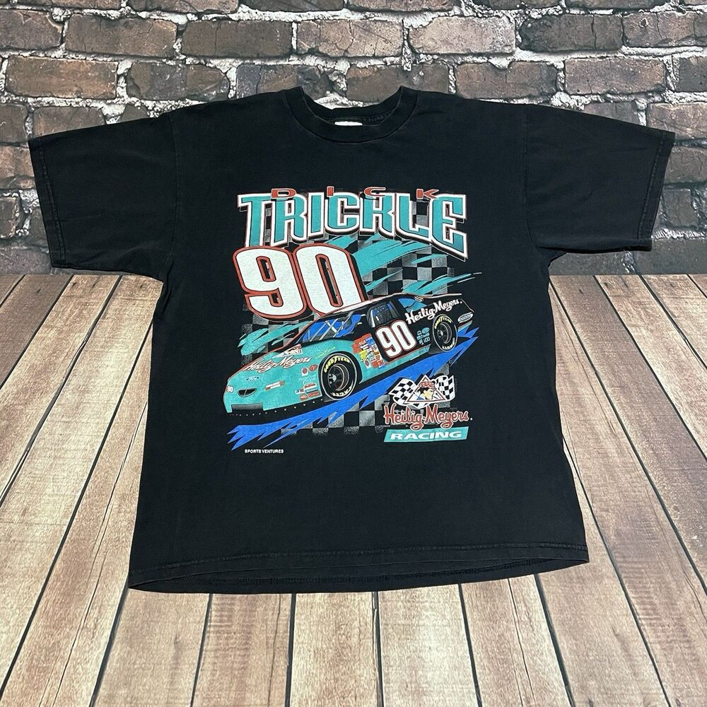 Vintage Dick Trickle Racing Track Veteran Nascar Racing Legend Shirt Size Large